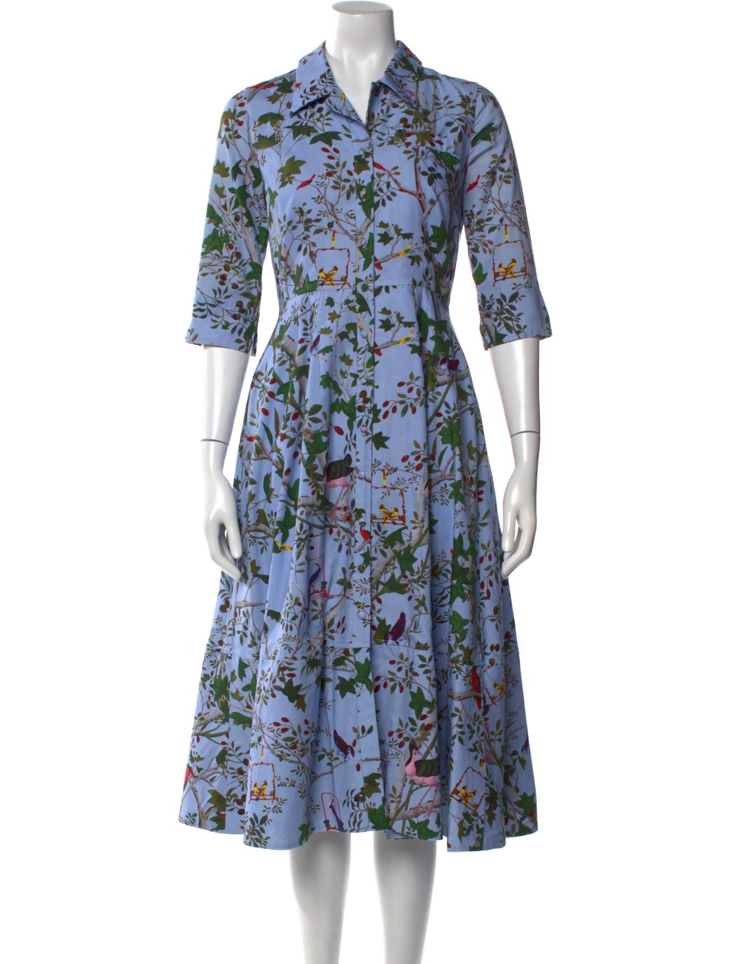 Erdem Floral Print Midi Length Dress