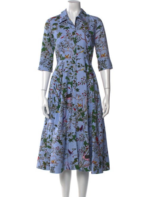 Erdem Floral Print Midi Length Dress