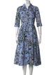 Erdem Floral Print Midi Length Dress
