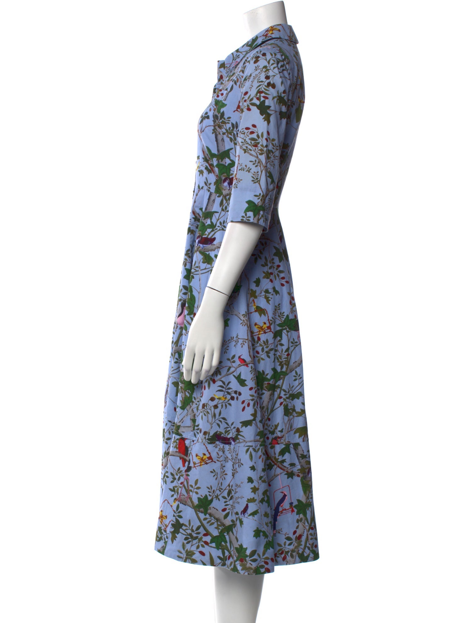 Erdem Floral Print Midi Length Dress