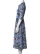 Erdem Floral Print Midi Length Dress