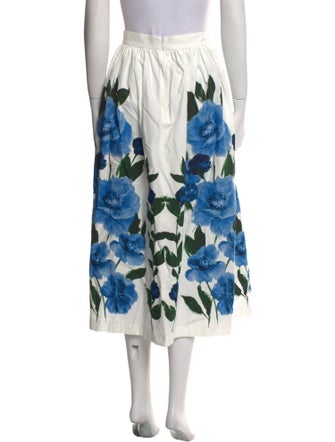 Erdem Printed Midi Length Skirt