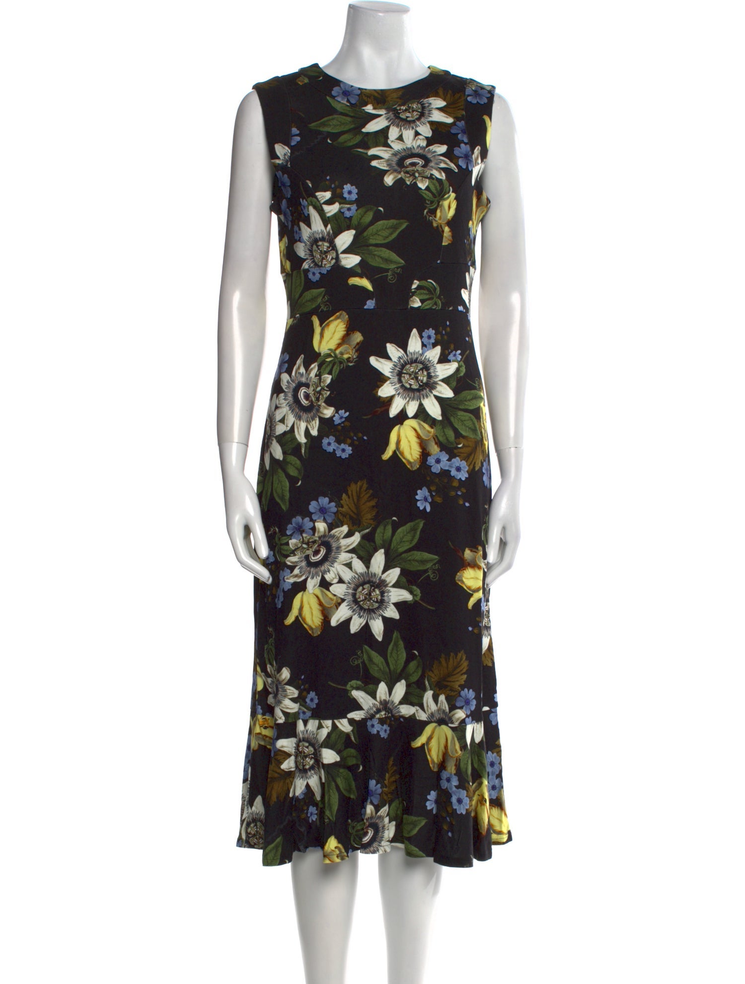 Erdem Floral Print Midi Length Dress