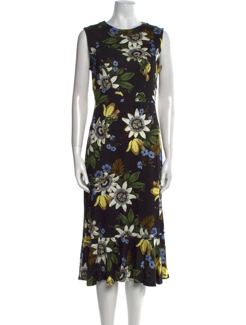 Erdem Floral Print Midi Length Dress