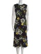 Erdem Floral Print Midi Length Dress