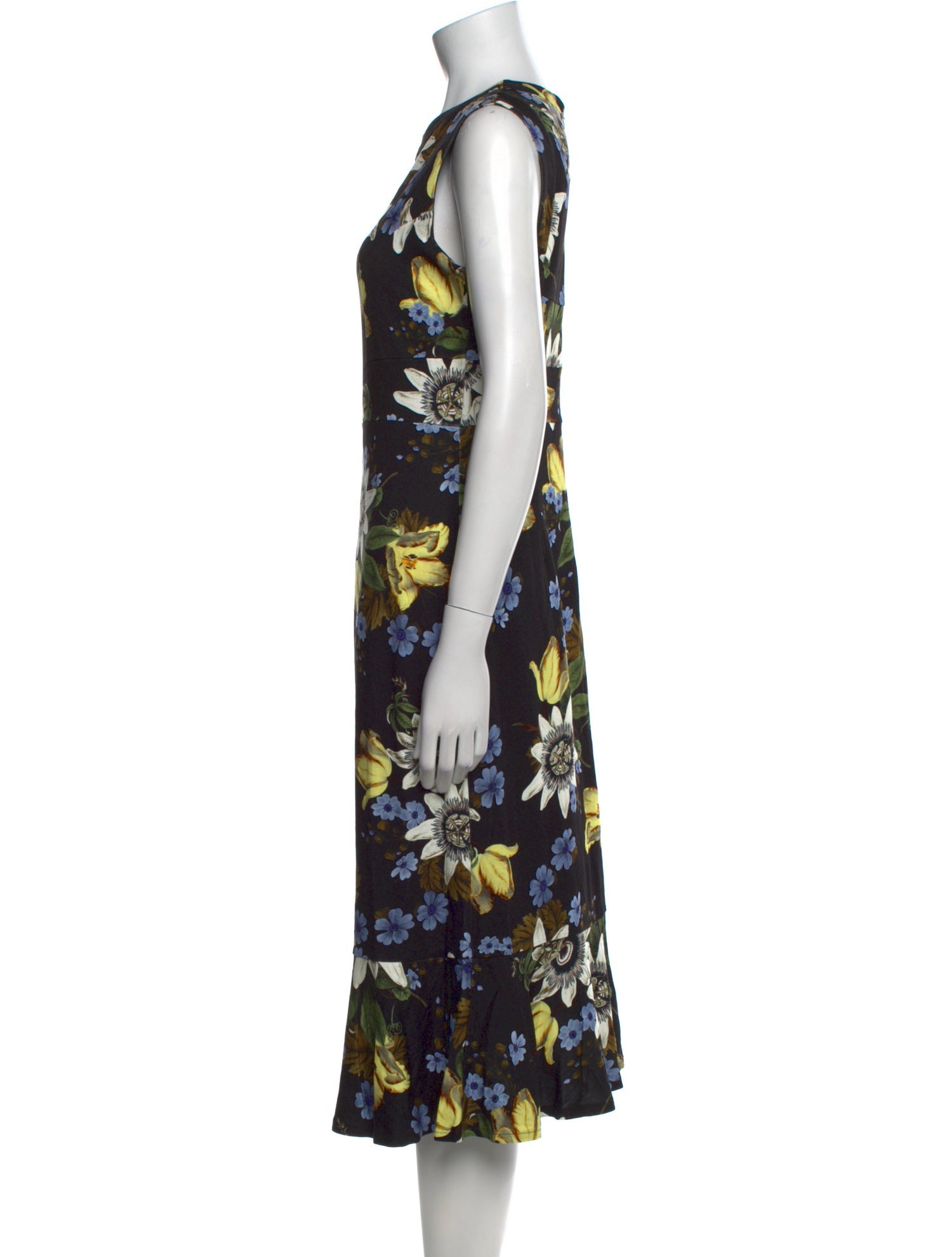 Erdem Floral Print Midi Length Dress