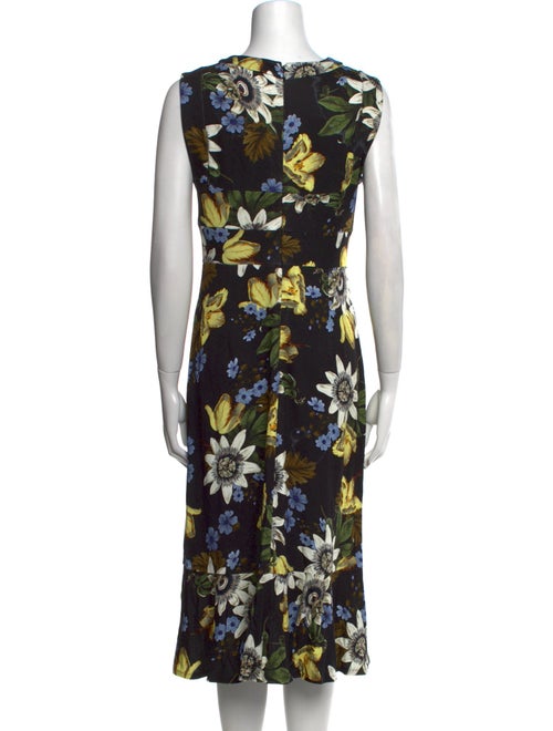 Erdem Floral Print Midi Length Dress