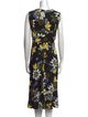 Erdem Floral Print Midi Length Dress