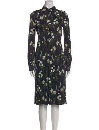 Erdem Floral Print Midi Length Dress