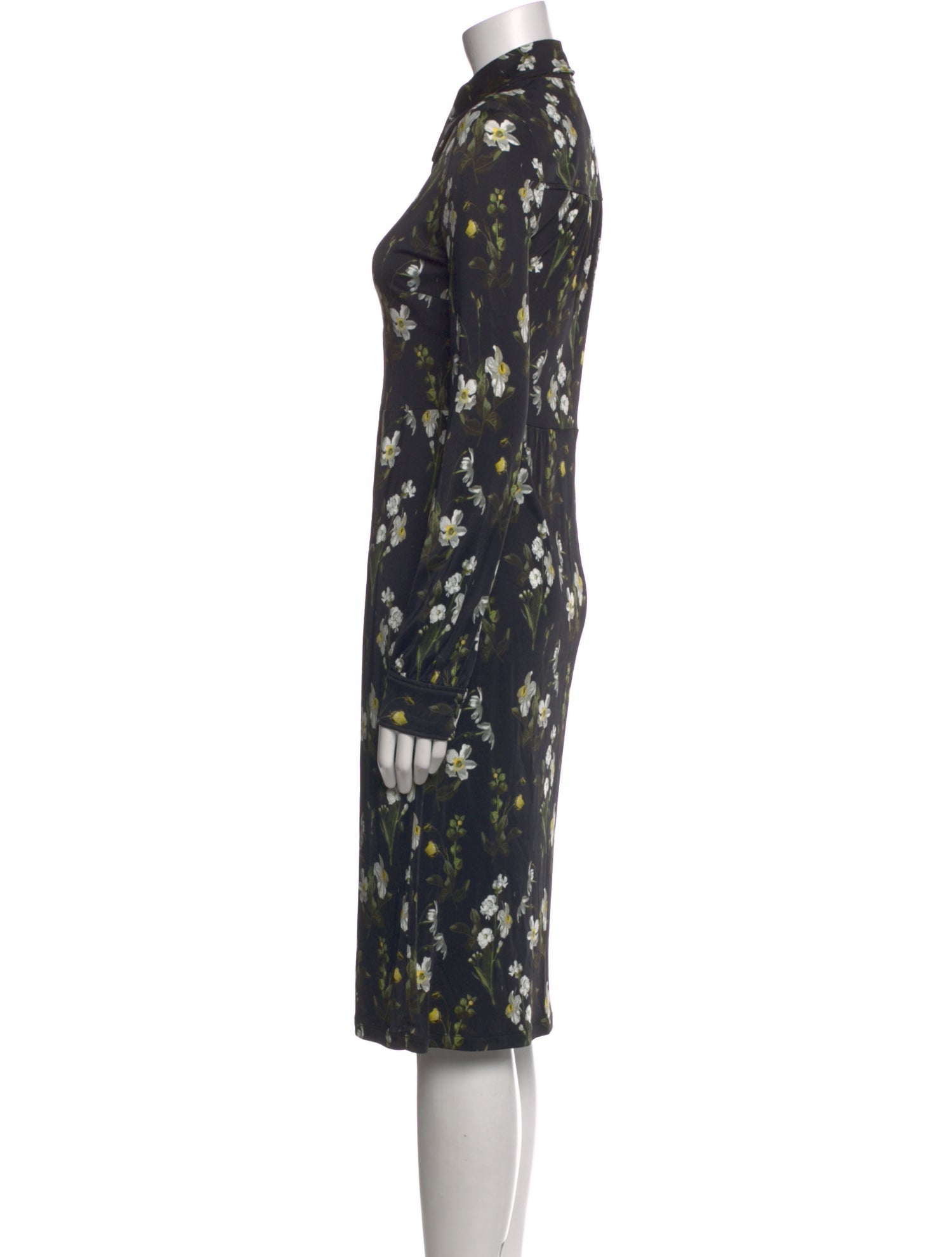 Erdem Floral Print Midi Length Dress
