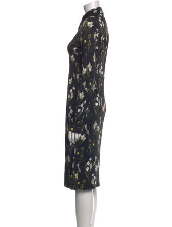 Erdem Floral Print Midi Length Dress