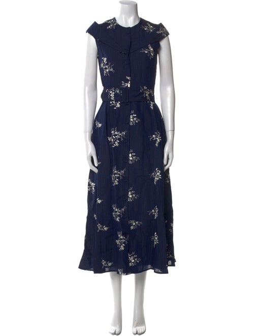 Erdem Linen Long Dress