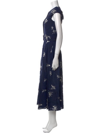 Erdem Linen Long Dress