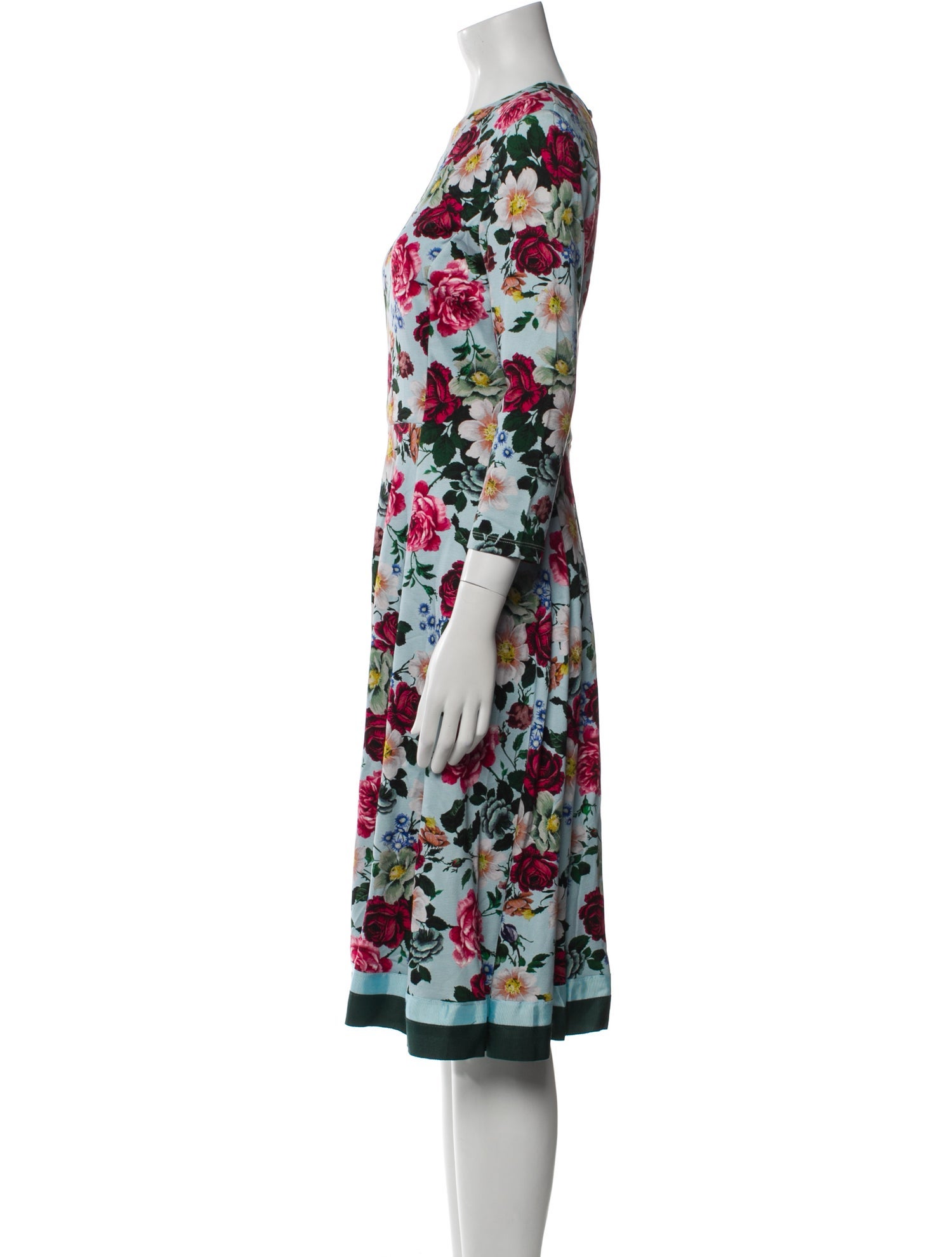 Erdem Floral Print Knee-Length Dress