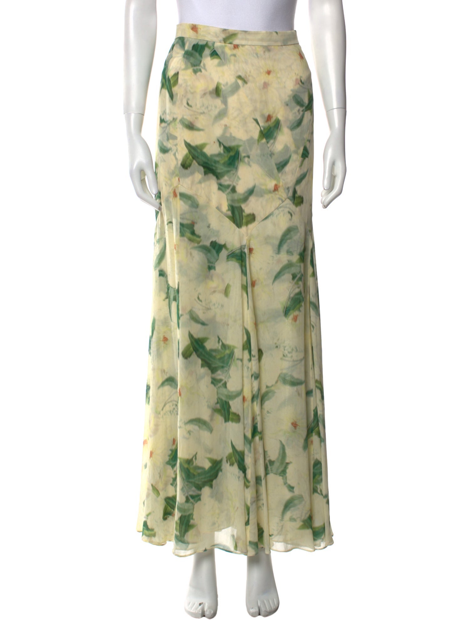 Erdem Floral Print Long Skirt