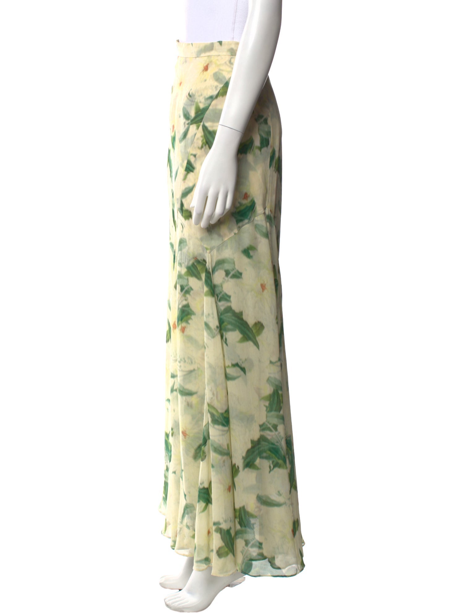 Erdem Floral Print Long Skirt