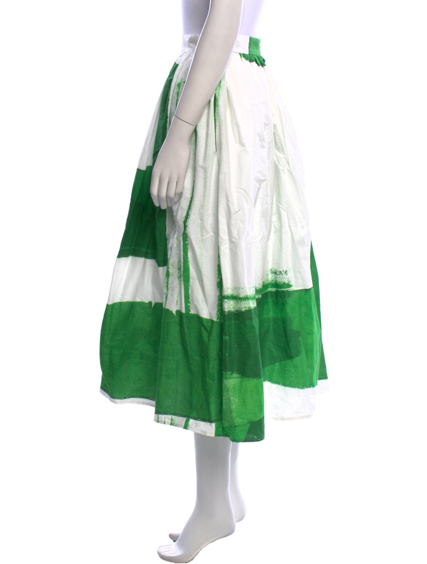 Erdem Colorblock Pattern Midi Length Skirt