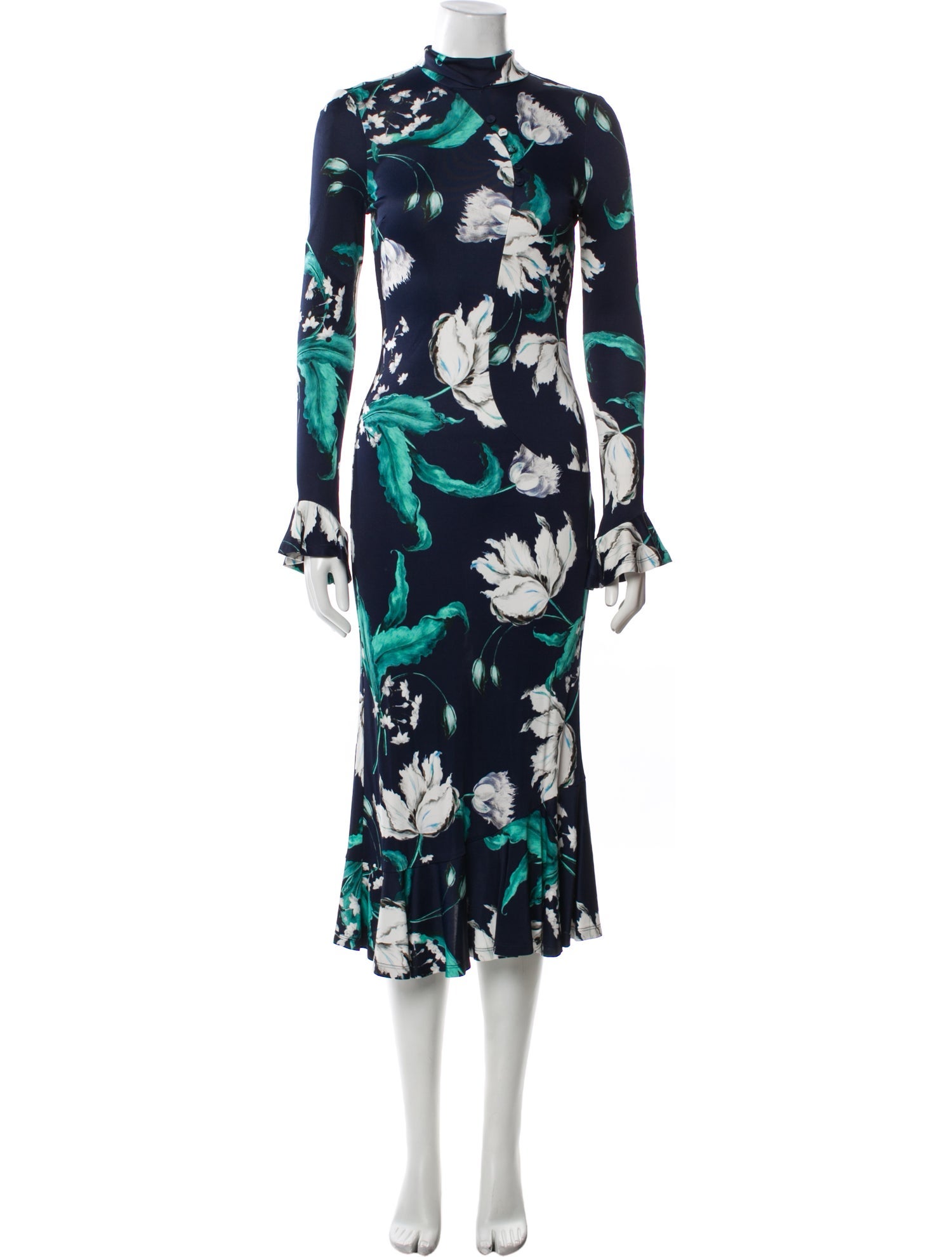 Erdem Floral Print Long Dress