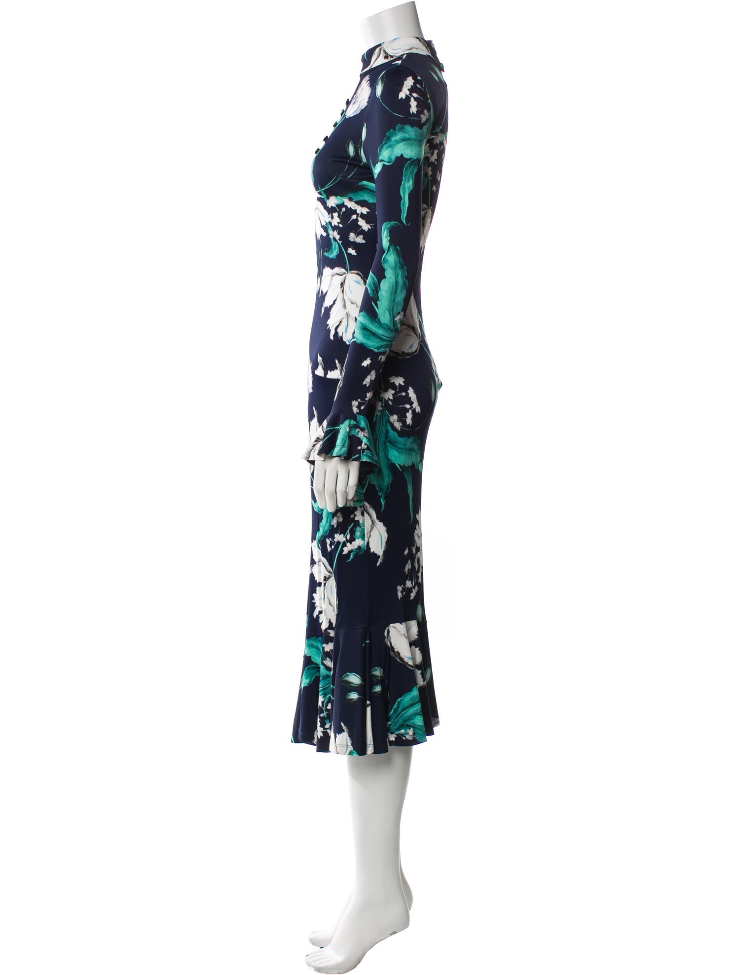 Erdem Floral Print Long Dress