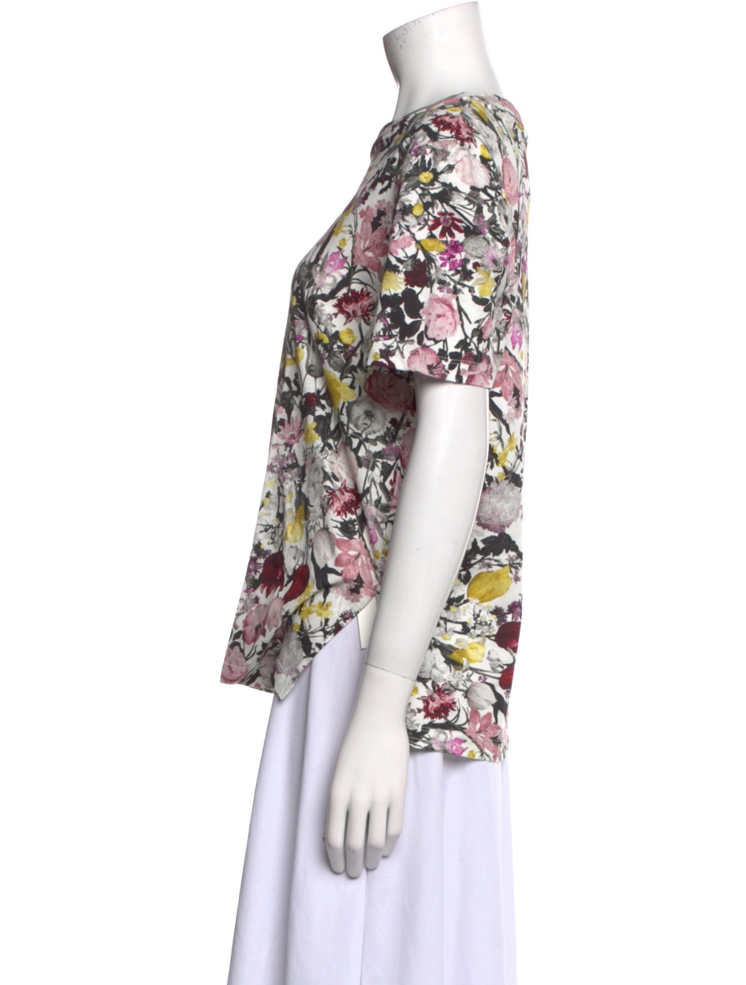 Erdem Floral Print Scoop Neck T-Shirt