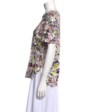 Erdem Floral Print Scoop Neck T-Shirt