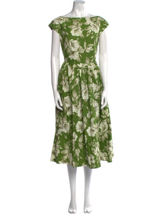 Erdem Floral Print Midi Length Dress