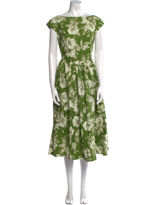 Erdem Floral Print Midi Length Dress