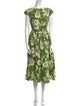 Erdem Floral Print Midi Length Dress
