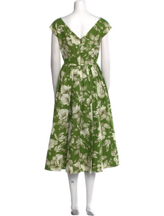 Erdem Floral Print Midi Length Dress
