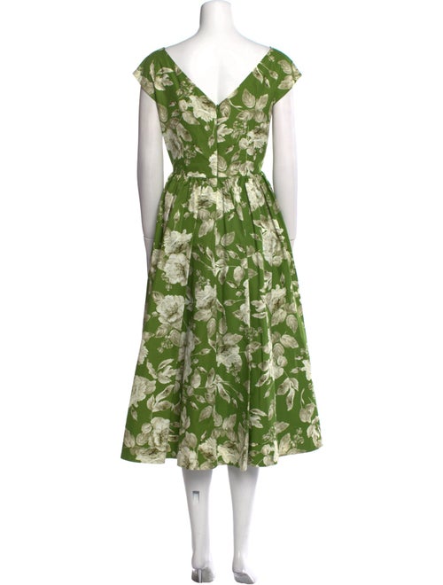 Erdem Floral Print Midi Length Dress