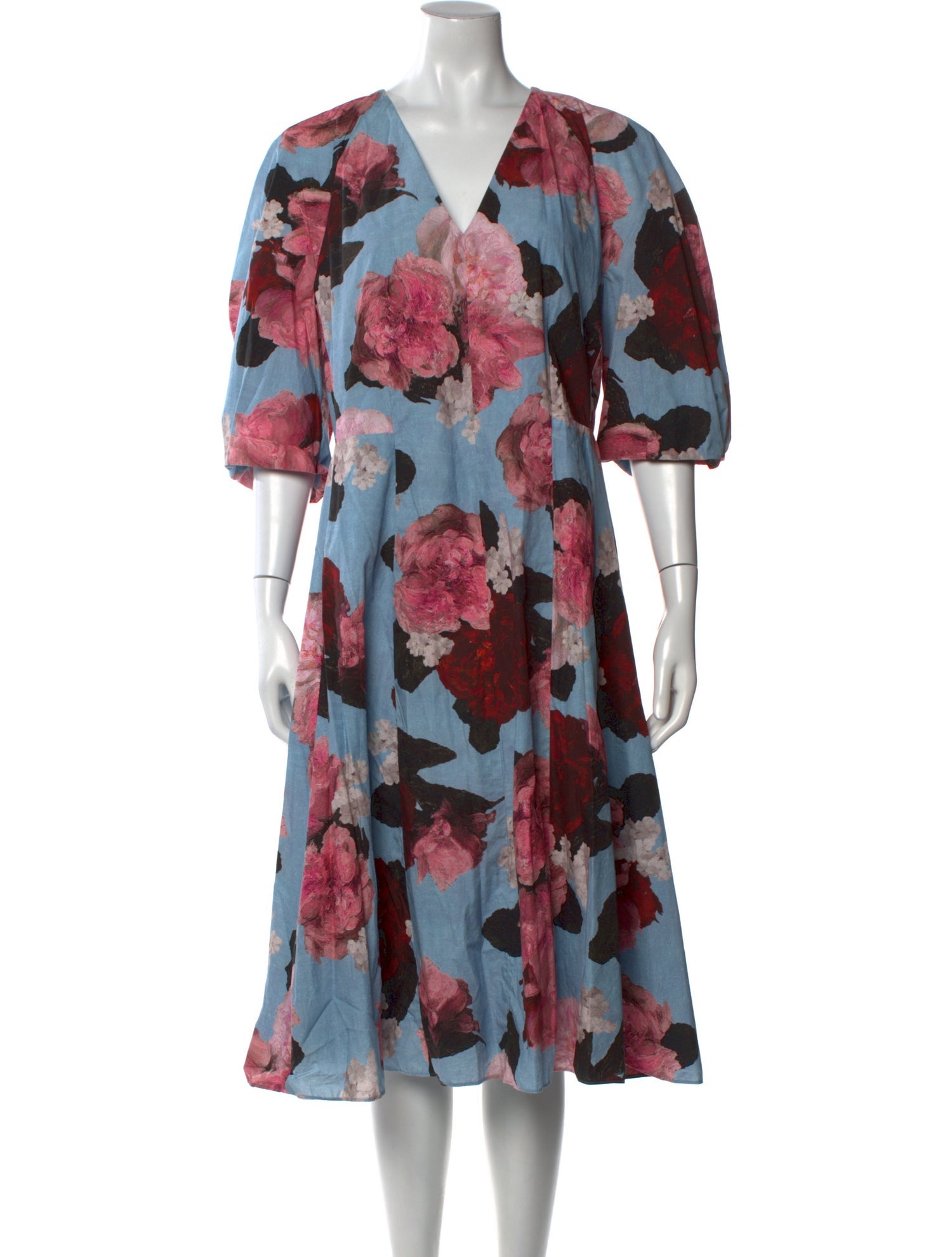 Erdem Floral Print Midi Length Dress