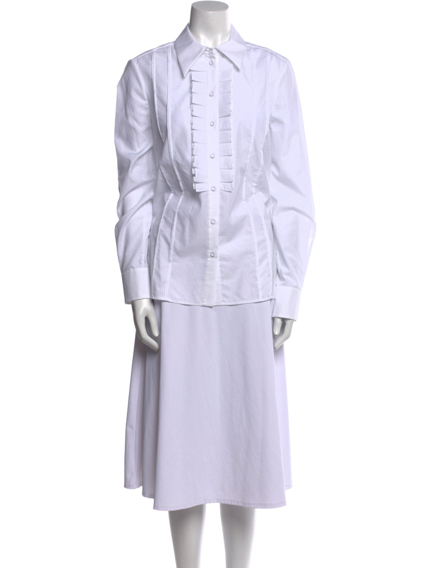 Erdem Long Sleeve Button-Up Top