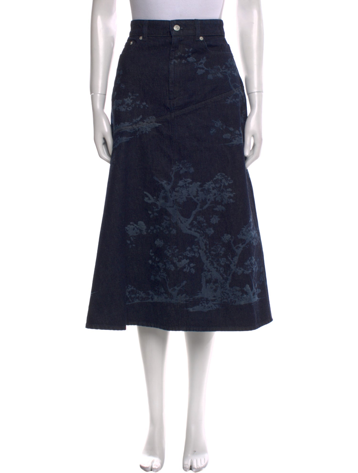 Erdem Floral Print Midi Length Skirt