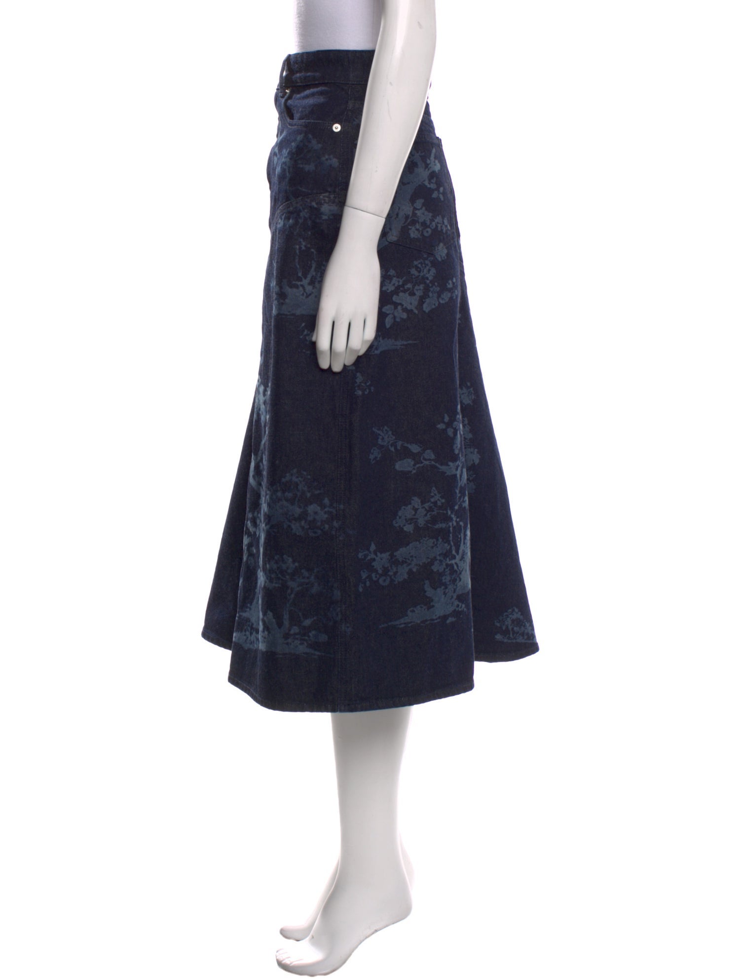 Erdem Floral Print Midi Length Skirt