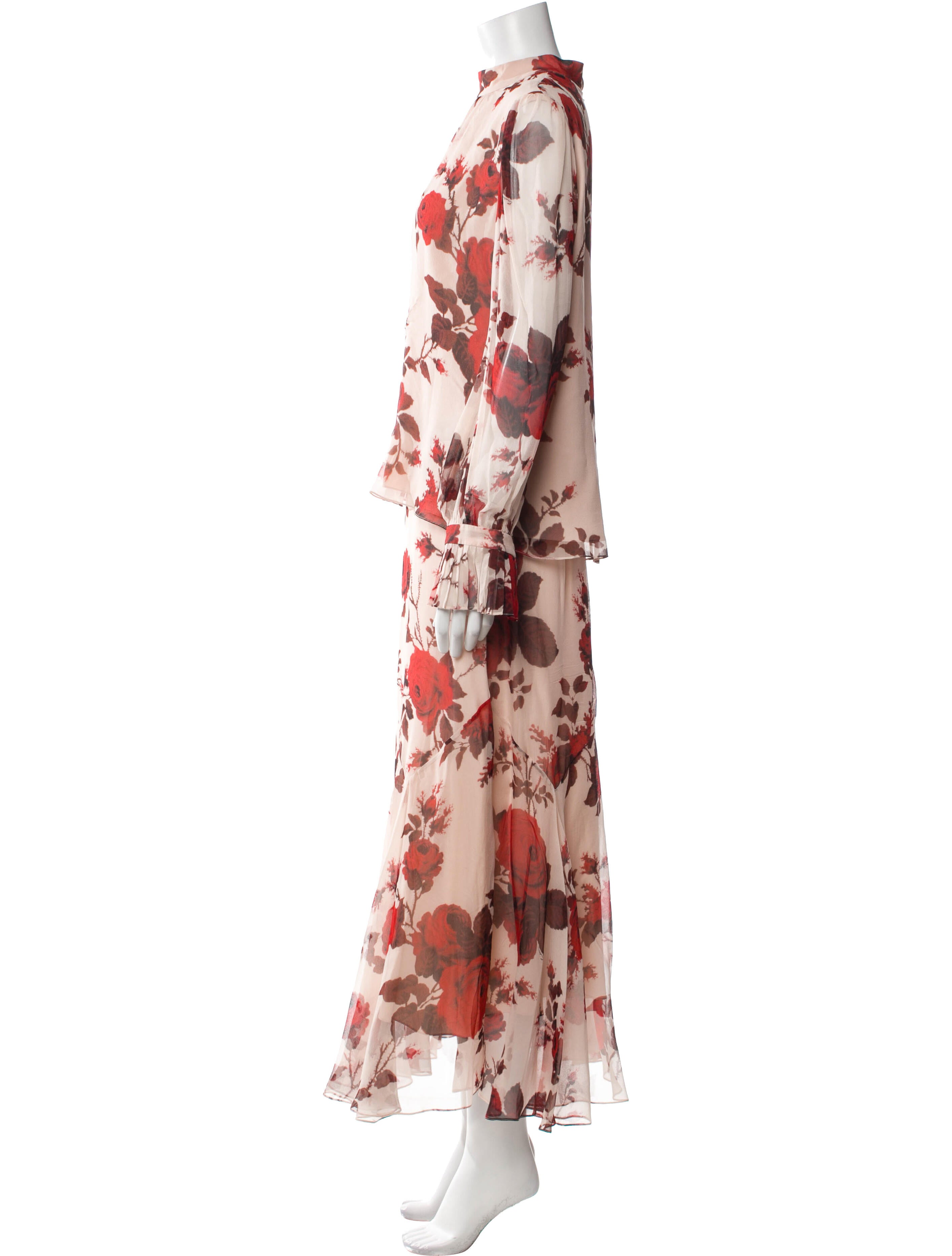 Erdem Silk Floral Print Skirt Set