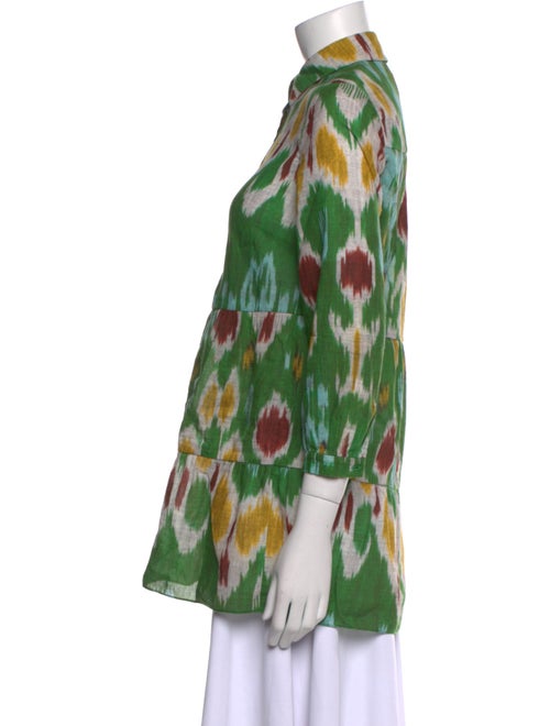 Erdem Printed Three-Quarter Sleeve Tunic