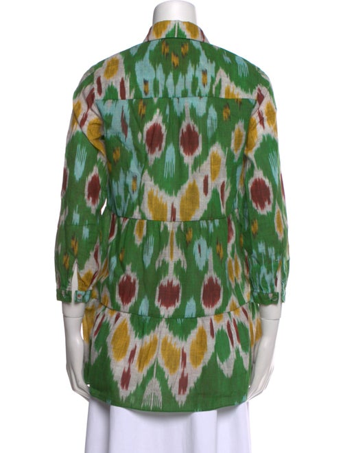Erdem Printed Three-Quarter Sleeve Tunic