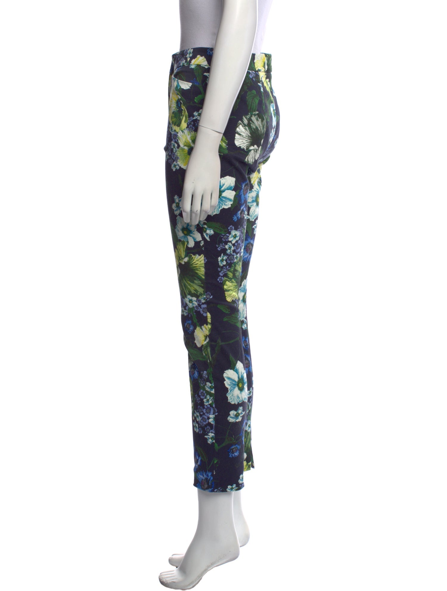 Erdem Floral Print Skinny Leg Pants