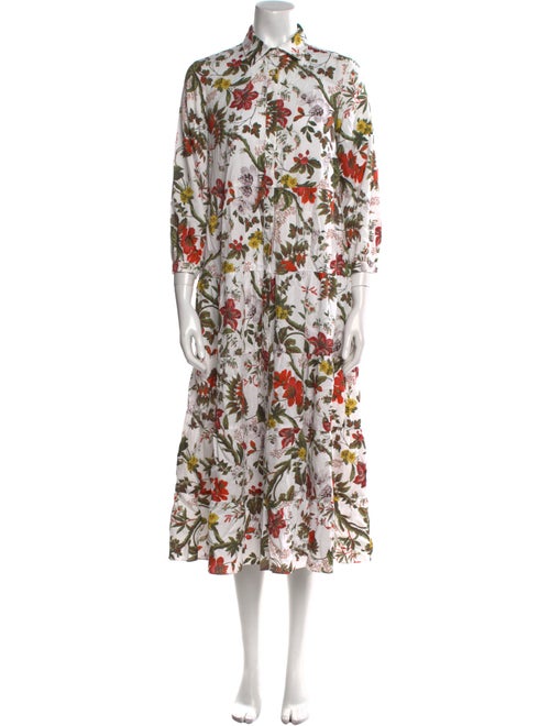 Erdem Floral Print Midi Length Dress