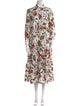 Erdem Floral Print Midi Length Dress