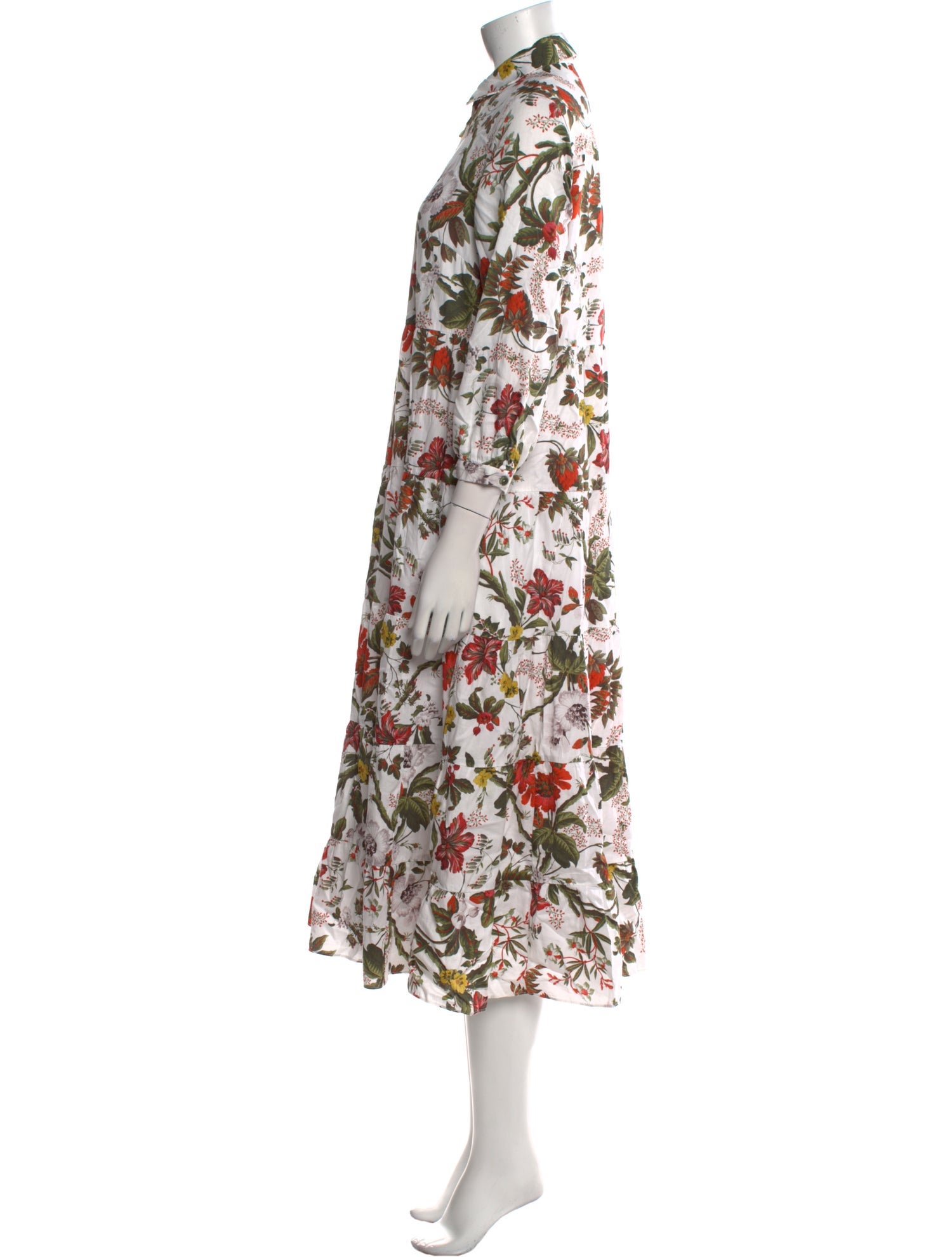 Erdem Floral Print Midi Length Dress