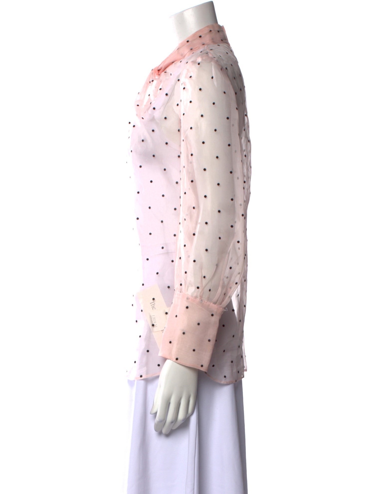 Erdem Silk Polka Dot Print Button-Up Top