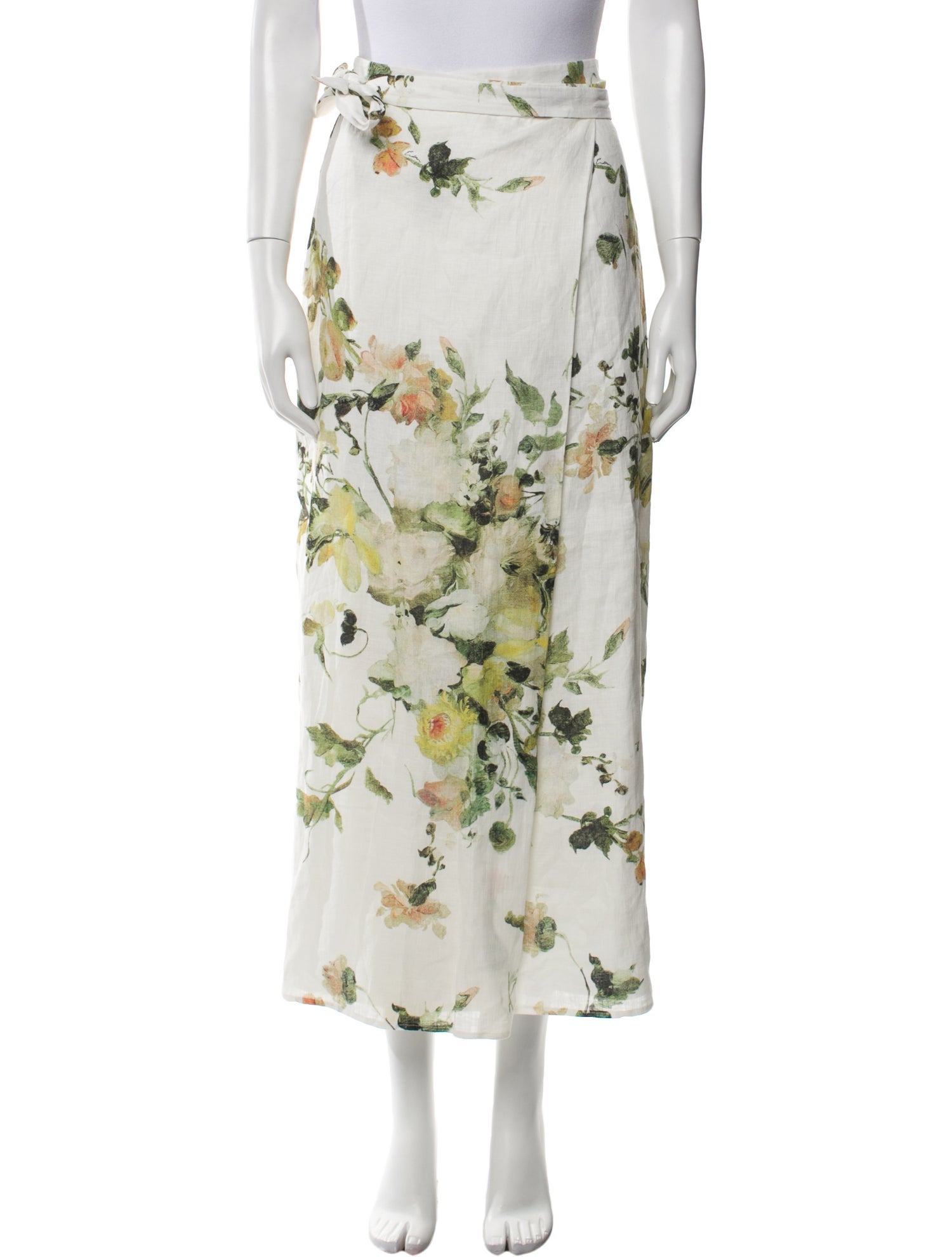 Erdem Linen Midi Length Skirt