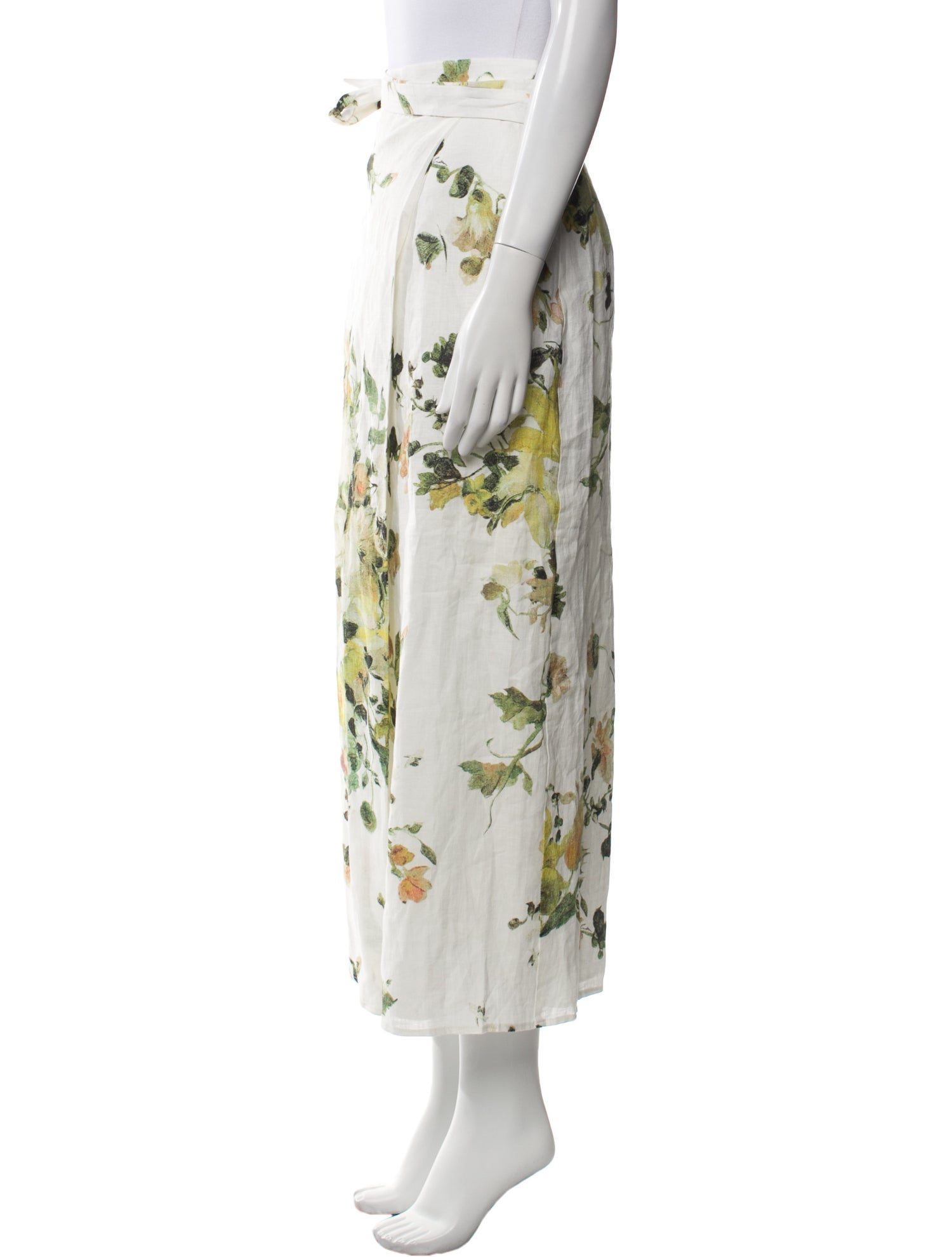 Erdem Linen Midi Length Skirt