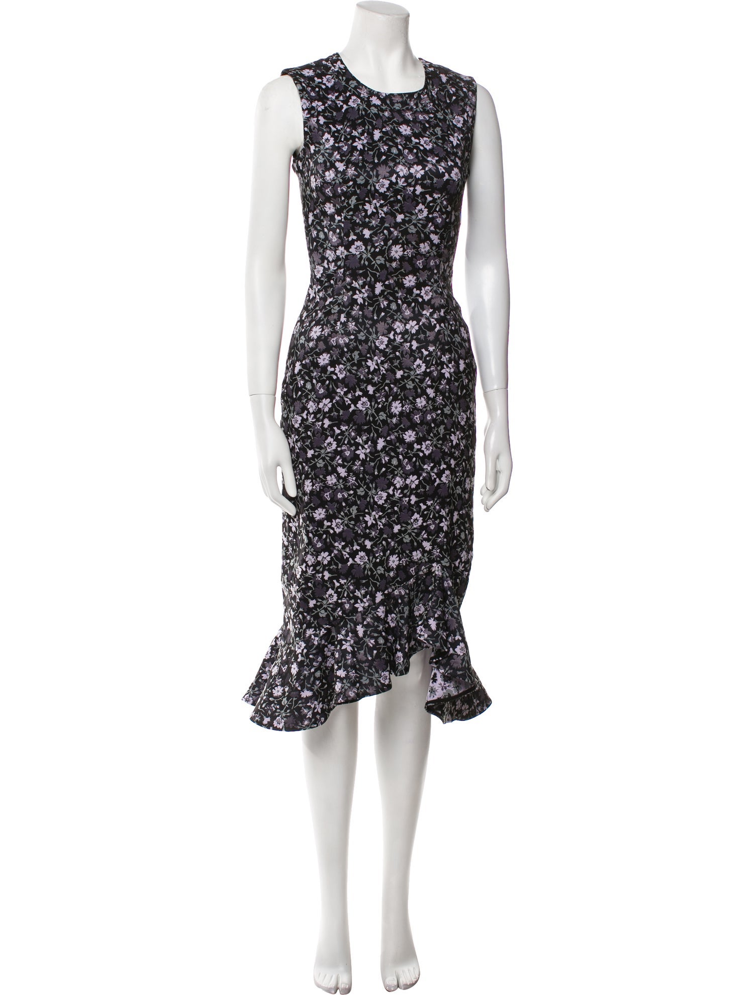 Erdem Floral Print Midi Length Dress