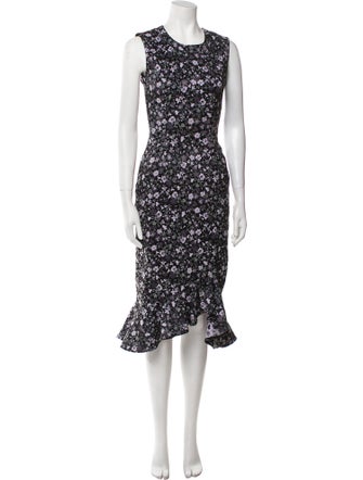 Erdem Floral Print Midi Length Dress