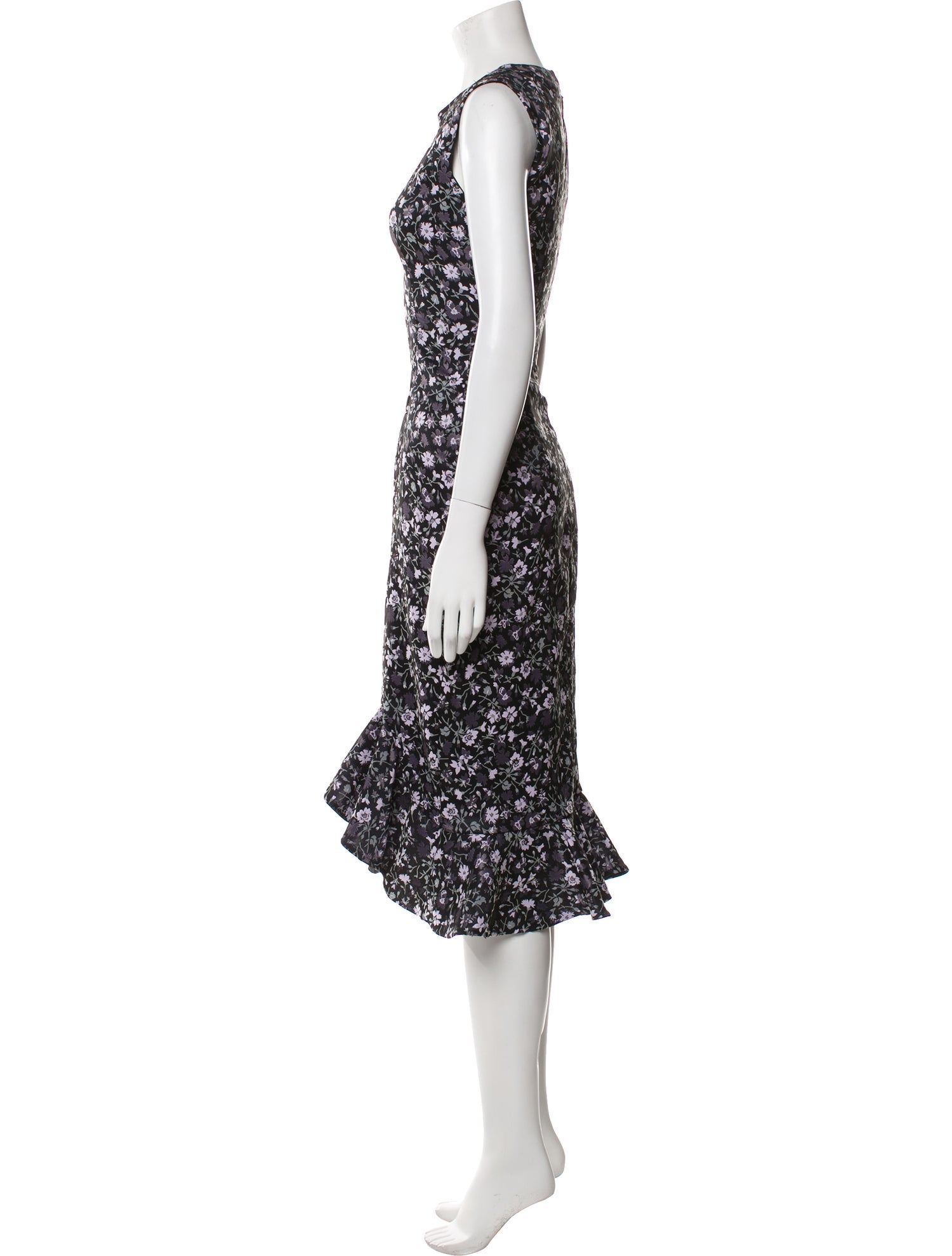 Erdem Floral Print Midi Length Dress