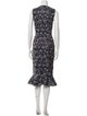 Erdem Floral Print Midi Length Dress