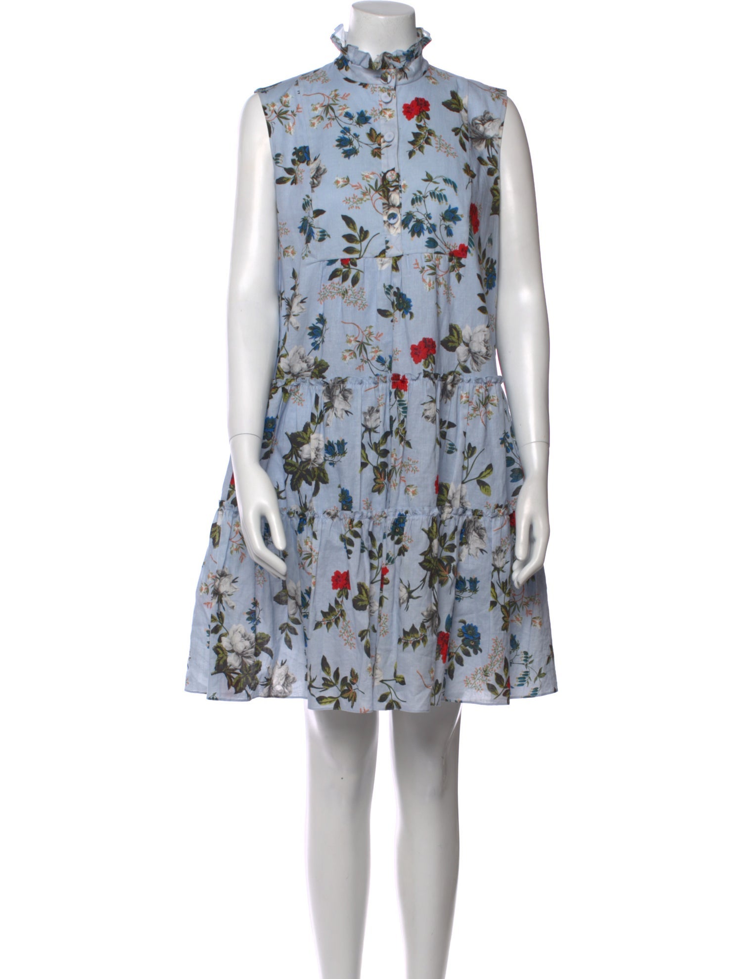 Erdem Floral Print Mini Dress