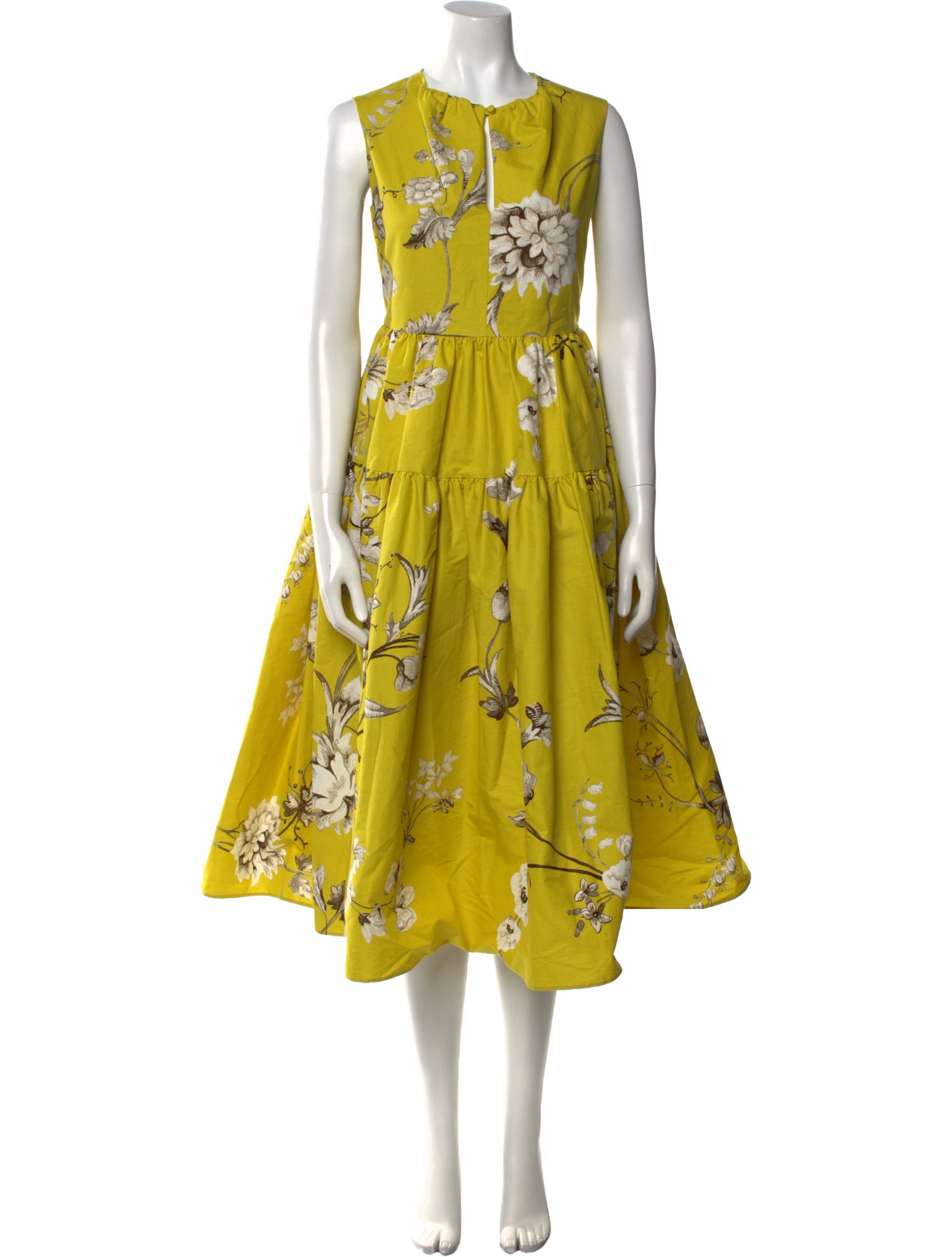 Erdem Floral Print Midi Length Dress